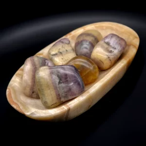 Regenbogen Fluorit Trommelsteine